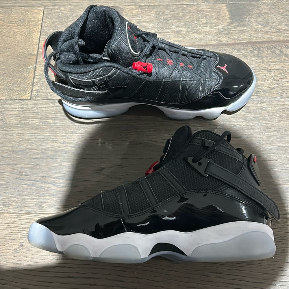 Nike Air Jordan Six Rings Black Patent Leather Sz 8.5 - Picture 8 of 10